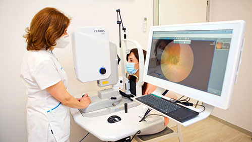diagnóstico retina prueba clarus